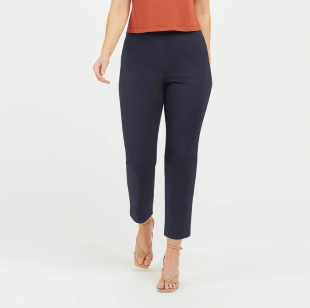 SPANX On The Go Ankle Slim Straight Pant Navy Blue 3X